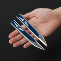 Car Side Fender Metal Decorative Decal Mirro Laser Emblem For Hyundai Genesis Coupe G70 G80 Auto Exterior Sticker Accessories -