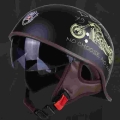 Retro Motorcycle Helmet Bobber/cafe Racer/chopper/bagger Half Helmet Scooter Motorbike Riding Helmet Vintage Jet Pilot Helmets -
