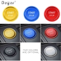 Ceyes For Peugeot 5008 3008 408 508 2008 308 4008 Car Engine Start Stop Ignition Button Ring Cover Car Styling Sticker Case|Car