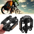 1pair 12mm/14mm Black Plastic Bicycle Pedals With Reflective Panels Mtb Road Bike Flats Platform Pedal Cycling Accessories - Bic