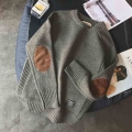 Thicken Coarse Wool Sweater Men Pullover Clothing 2021 Autumn Winter Vintage Patch Designs Jumper Pull Homme Knitted Sweaters|Pu