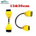 OBD2 Extension Cable 13cm 30cm 16pin Male to 16pin Female OBD 2 Car Diagnostic Cable 16 PIN Connector Wire for Multi Brand Cars|