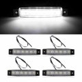 4pcs 12V White LED Courtesy Light Waterproof For Marine Navigation Truck Trailer|Truck Light System| - Officematics.com
