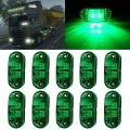 10pcs 12V 24V LED Turn Signals Lights Side Marker Lamps Waterproof Flasher Green Blinker Accessories For Truck Trailer Van|Truck