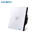 EU standard touch switch, wall switch, white, black, gold, crystal glass panel, 1 way, touch switch, touch screen, AC 110 220 V|