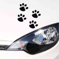 1 Pcs Car Sticker Cool Design Paw Animal Dog Cat Bear Foot Prints Footprint Decal Car Stickers Silver Gold Red|Car Stickers|