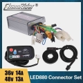 36V 250W 48V 350W Controller LED880 Display Meter PAS Set E Bike Conversion Kit Dual Mode Hall Sensor and Sensorless|Electric Bi