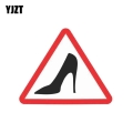 Yjzt 15cm*12.2cm Caution Lady Driver Funny Women Girl Windows Car Sticker Decal Pvc 12-0372 - Car Stickers - Officematics.com