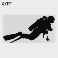 QYPF Car Styling Diving Vinyl Car Stickers Personality Accessories Black Silver S2 0529|car sticker|vinyl car stickerscar stylin